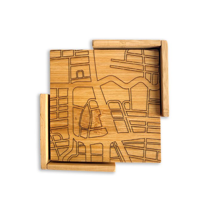 Onderzetters Leiden (6x bamboe) — product photo